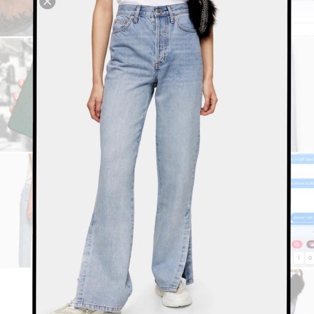 Topshop split hem jeans